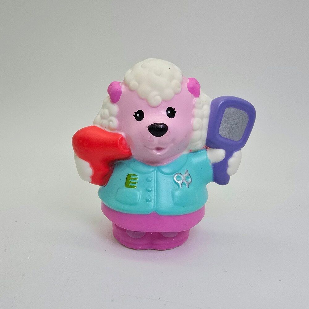 Fisher Price Little People Animalville Sheep Hairdresser Mirror Hairdryer Figure
